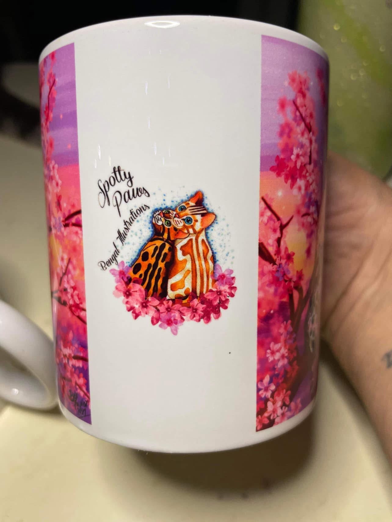 Spotty Paws Bengal Blossom 11oz mug