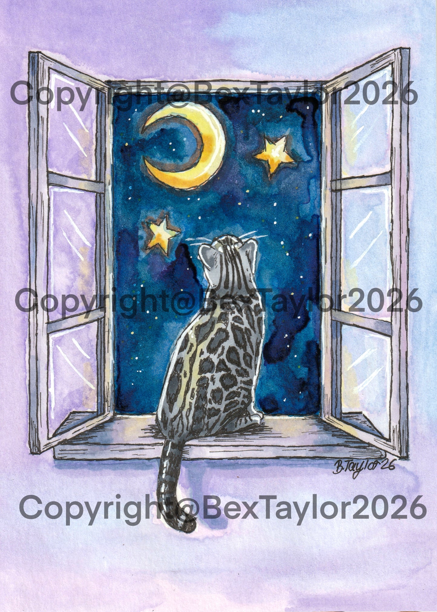 “Talking to the Moon” Art print