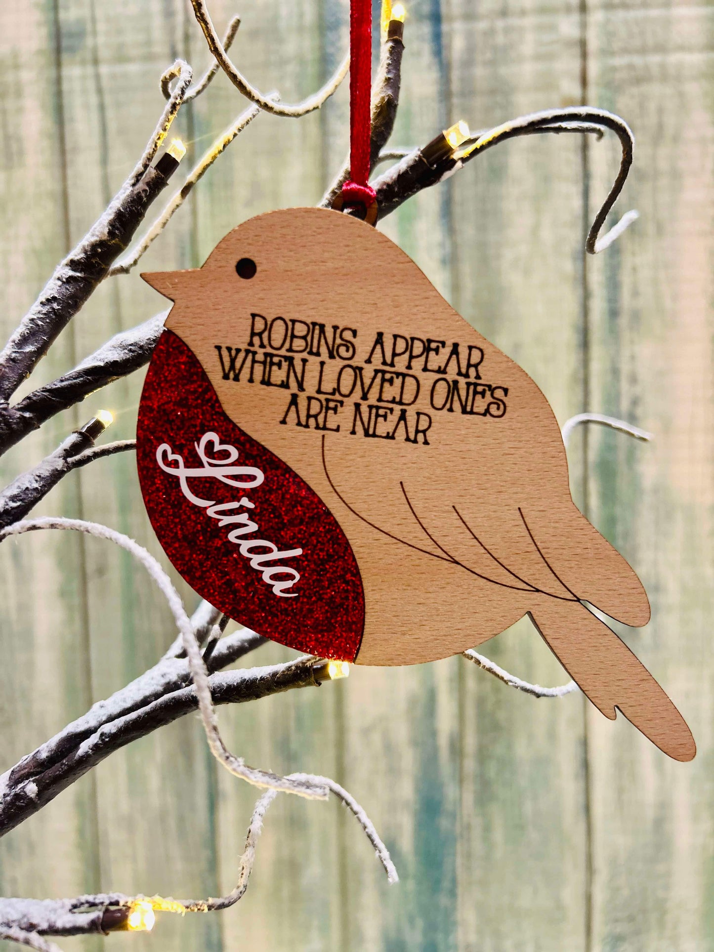 Personalised Christmas Memory Robins