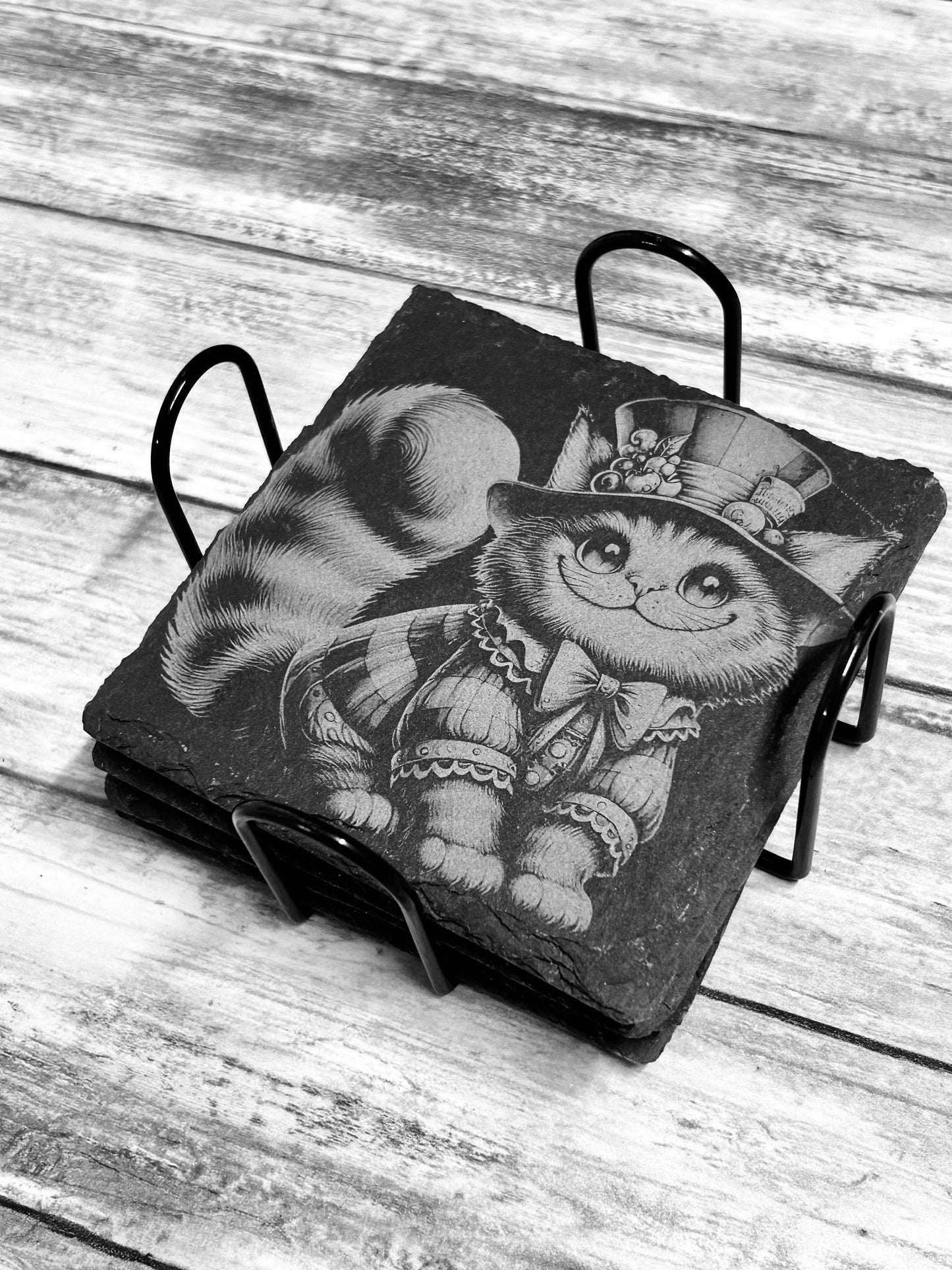 Alice in friends engraved coasters (set of 4)