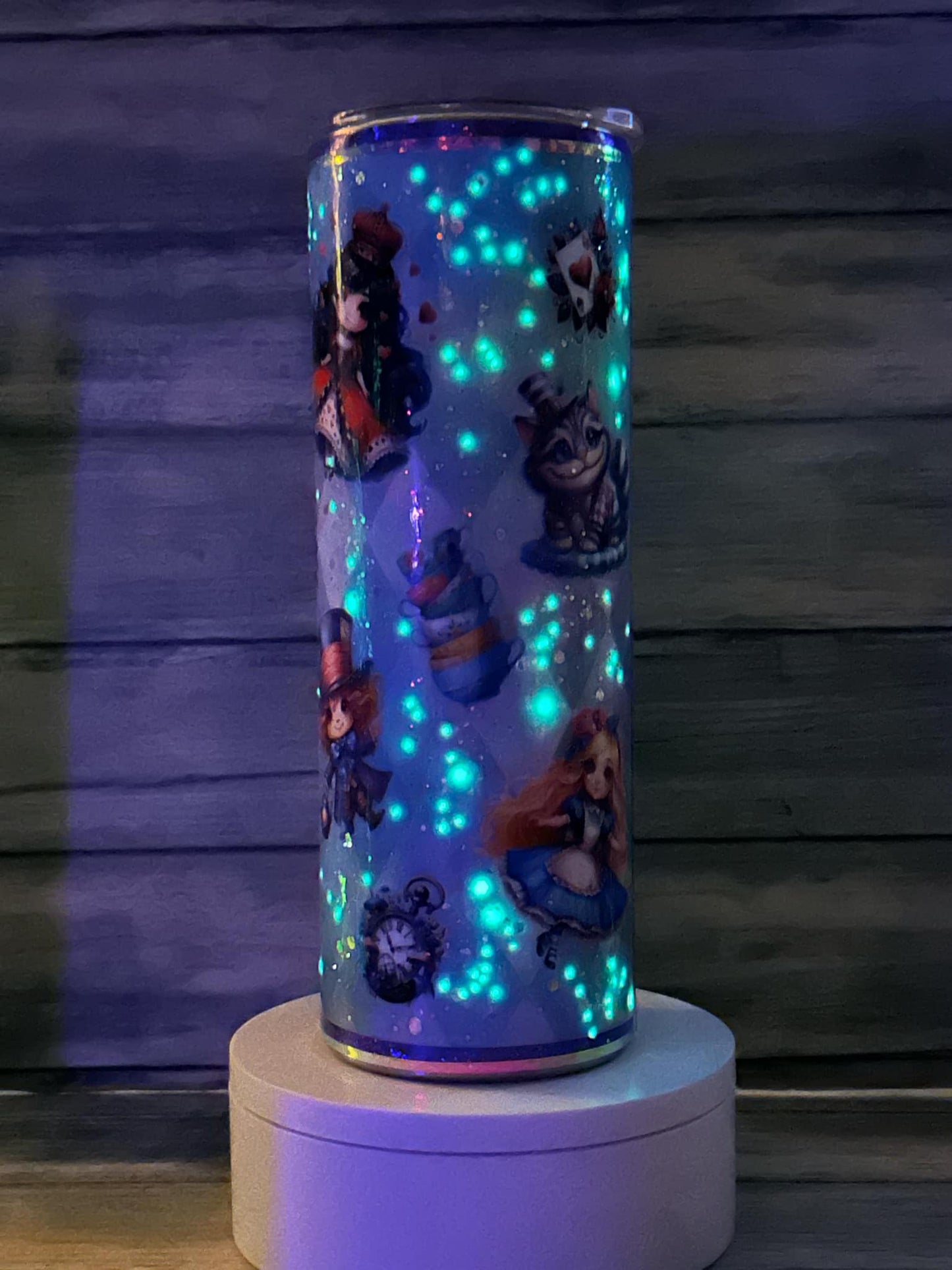 20oz Alice in wonderland tumbler.