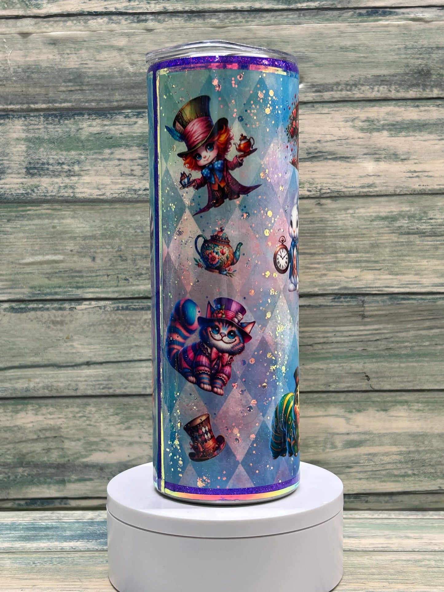 20oz Alice in wonderland tumbler.