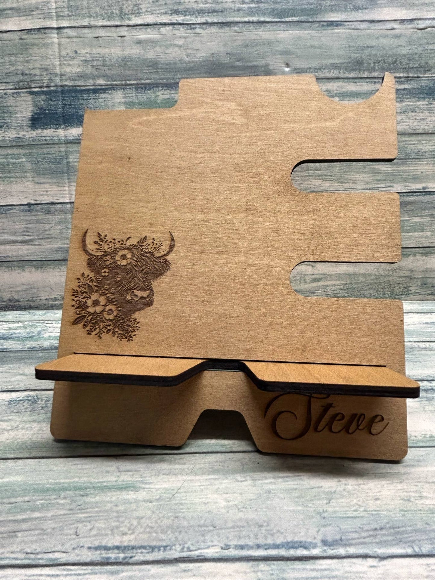 Highland cow bedside organiser.