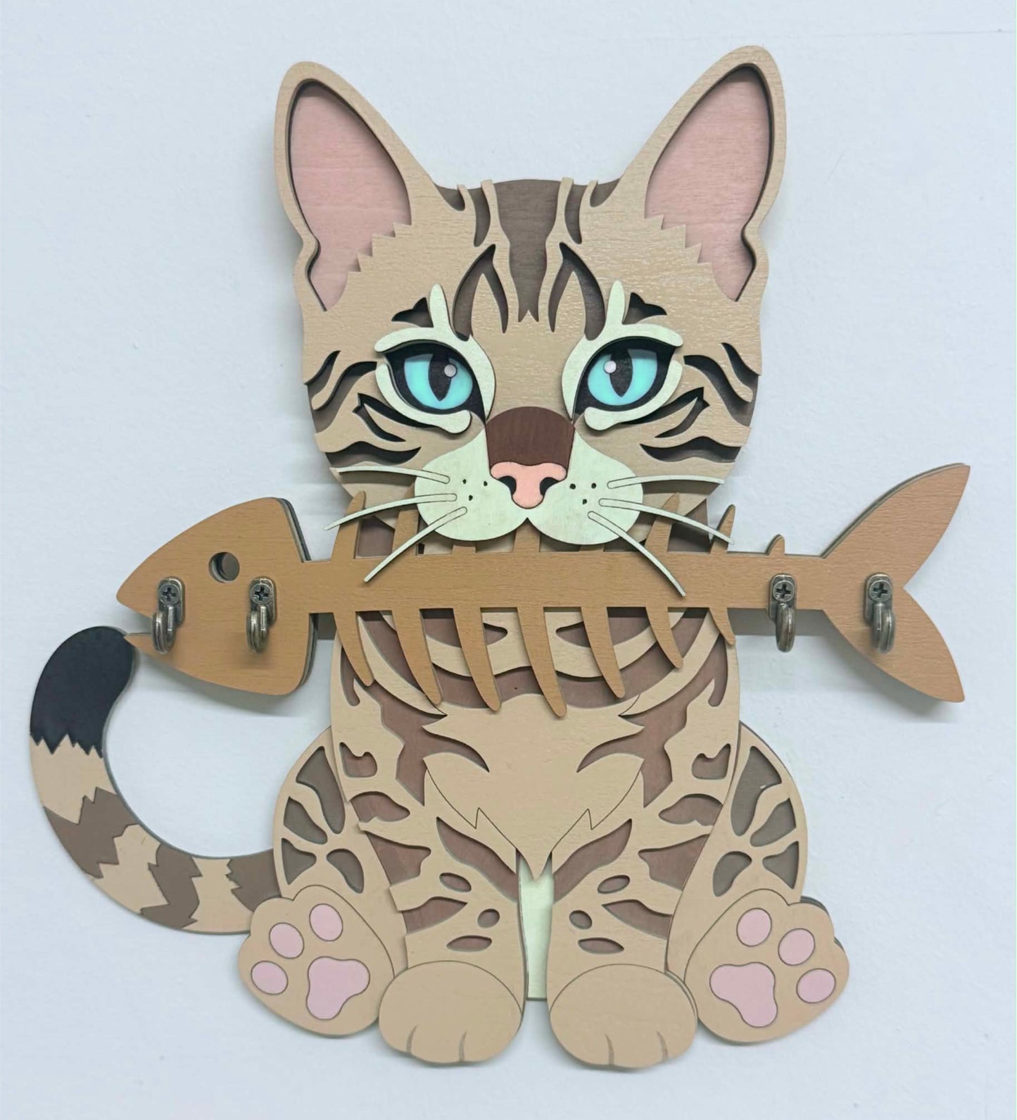Bengal kitten key holder.