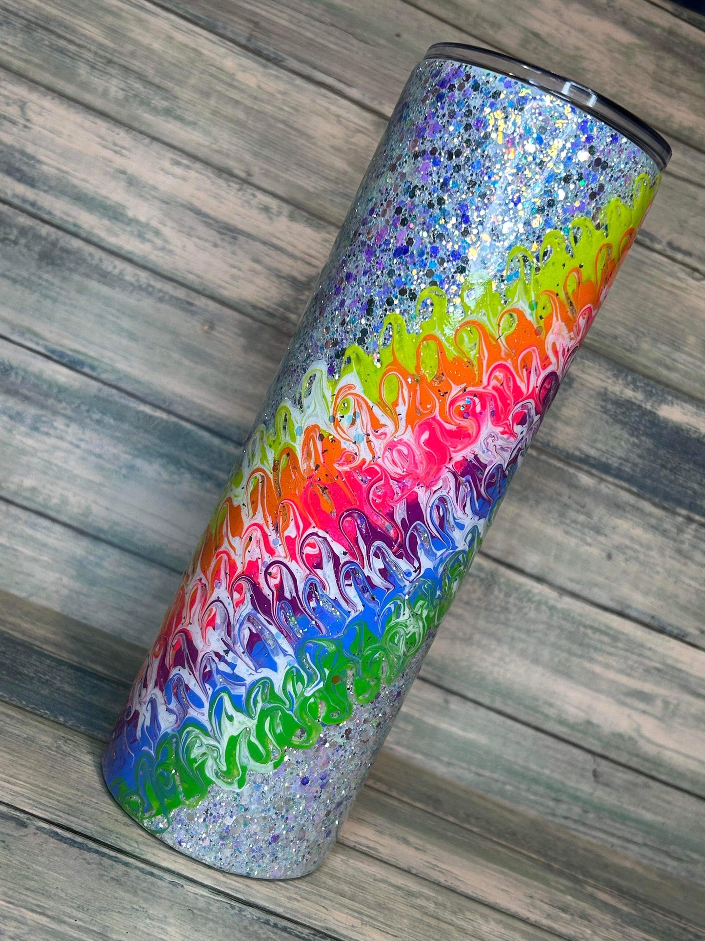 Rainbow Stinger 30oz double walled steel tumbler