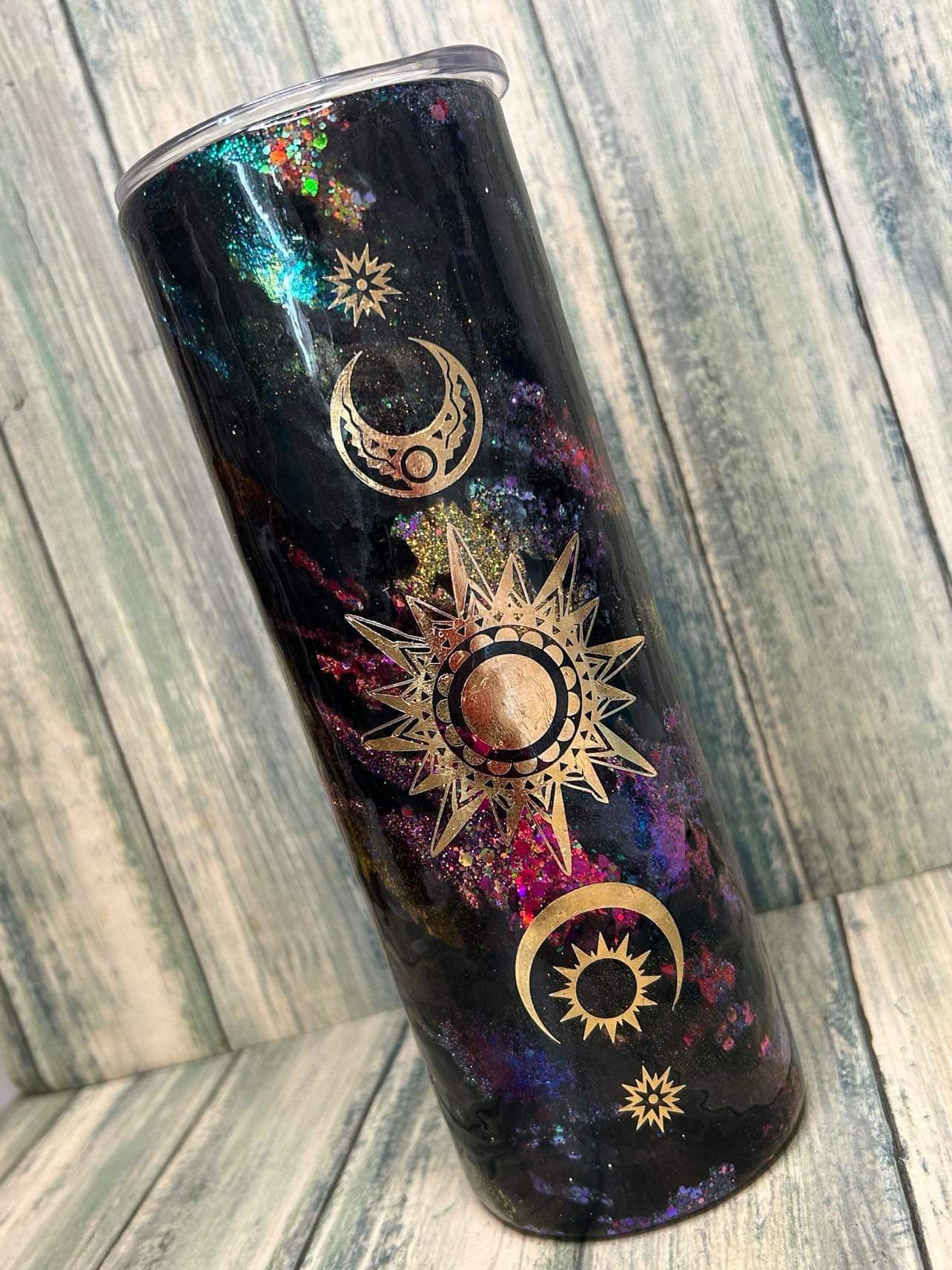 20oz Celestial Black opal tumbler