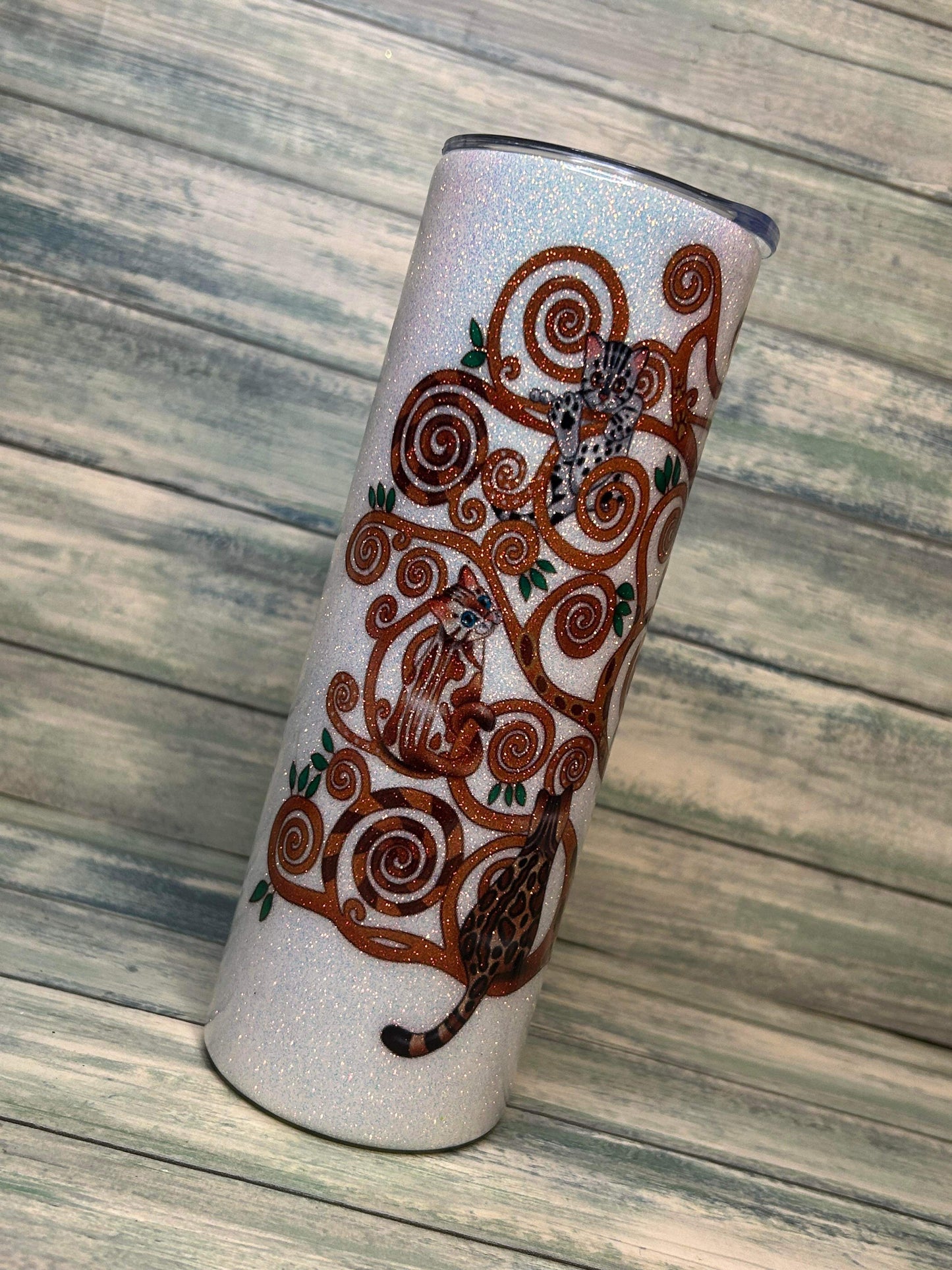 Spotty Paws Tree of life 20oz Double steel walled tumbler.