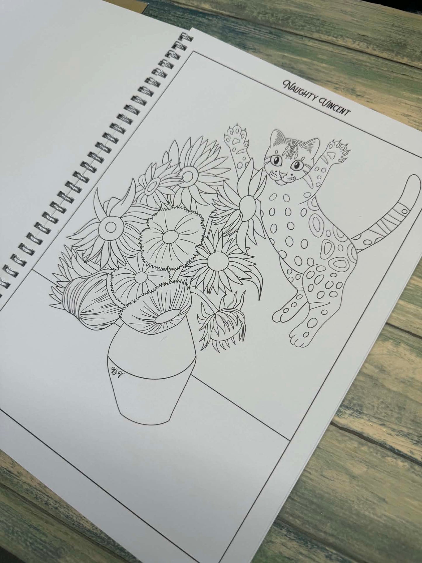 Spotty Paws Bengal cat colouring book