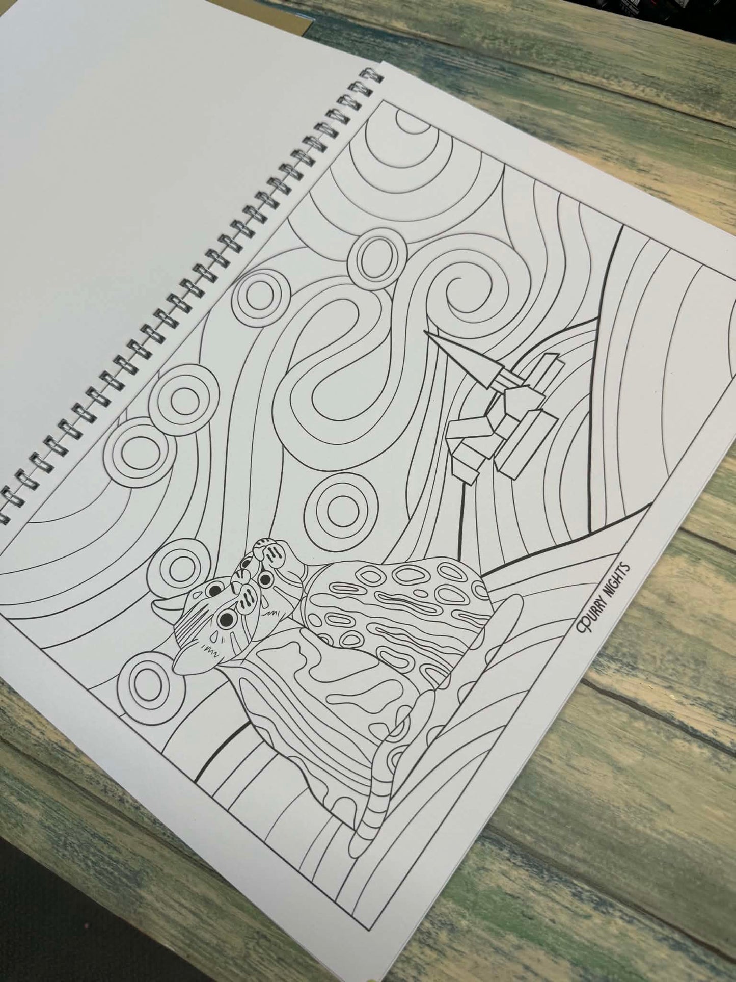 Spotty Paws Bengal cat colouring book