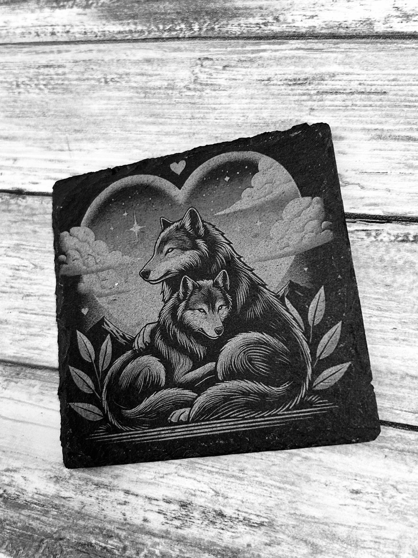 Single Slate Coasters of various designs.