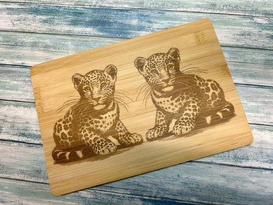 Beautiful engraved Bamboo chopping board (size small)