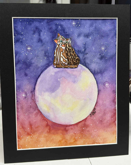 “By the Silvery moon” 8” x 10” limited edition art print. (Limited availability)