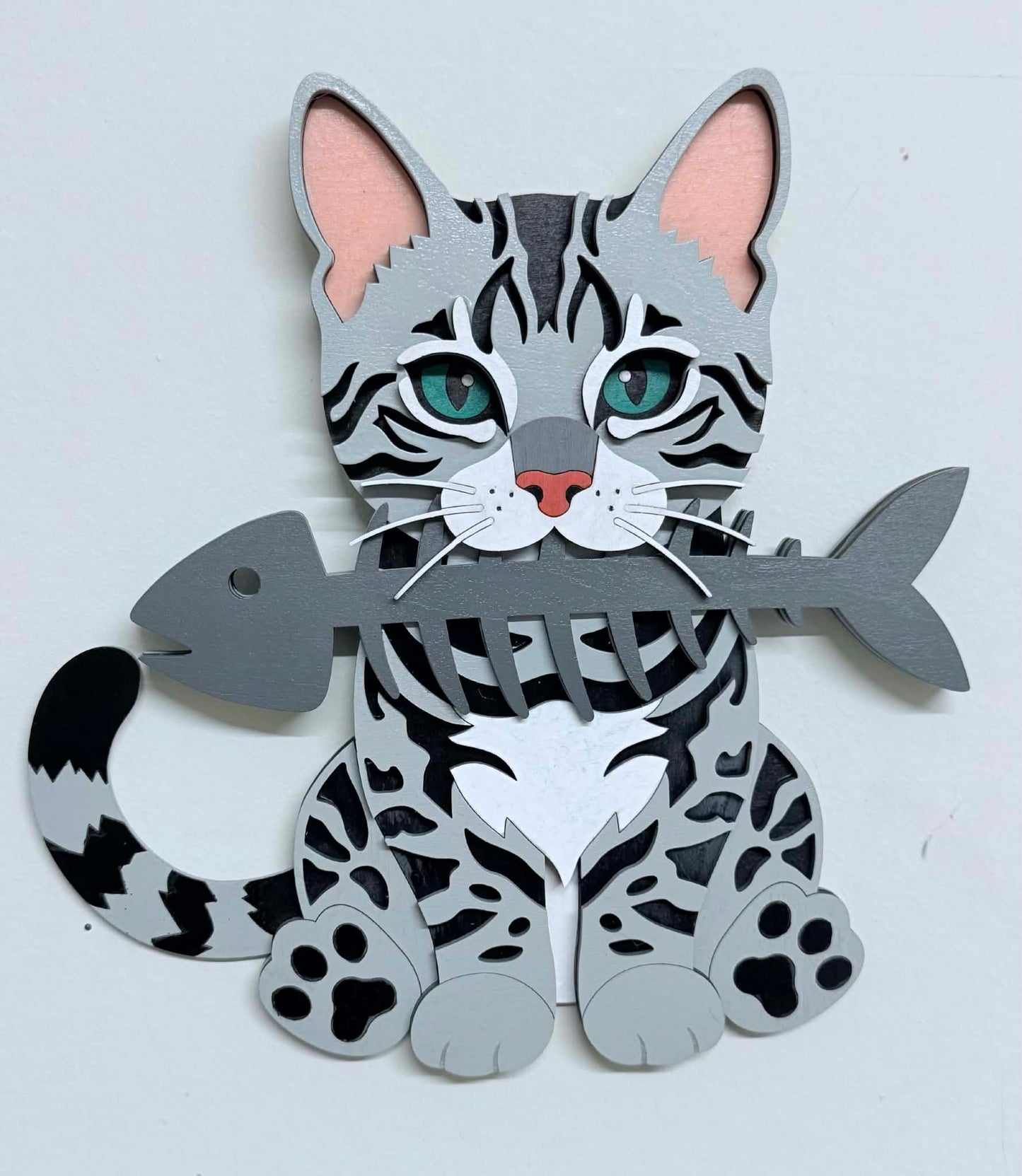 Bengal kitten key holder.